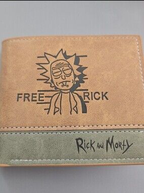 New rick and morty anime manga leather wallet